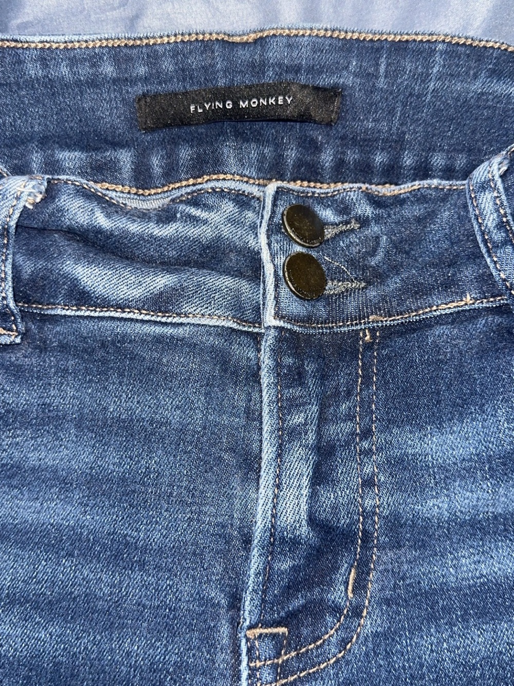 Flying Monkey High-Rise Dark Blue Denim Jeans